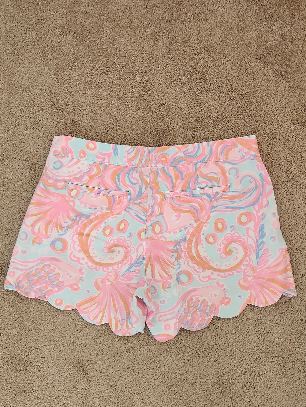 Lilly Pulitzer The Buttercup Short 4 100% Cotton Pink Pout Too Much Bubbly - Picture 3 of 4